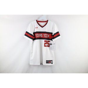 New Under Armour Womens M Sample Texas Tech University Softball Jersey White
